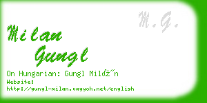 milan gungl business card